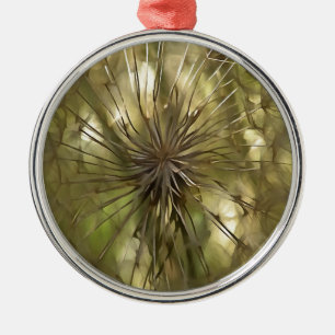 Make A Wish Wildflower Seed Head Art Silbernes Ornament