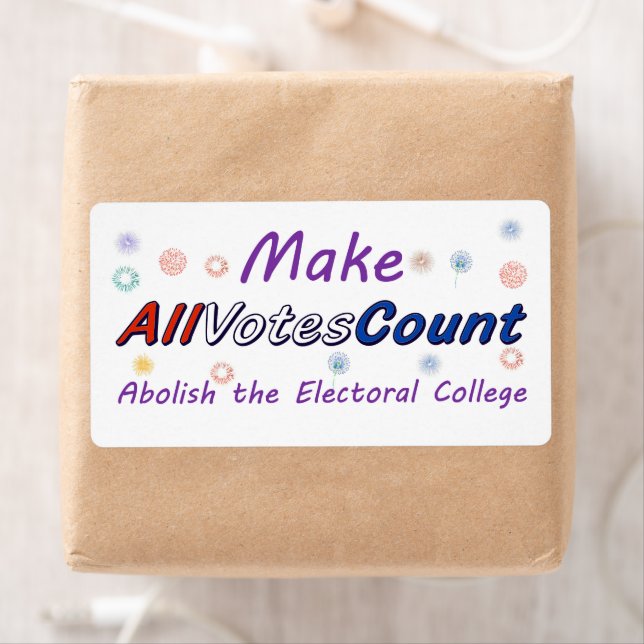 Make All Votes Count, Versandetiketten (Insitu)