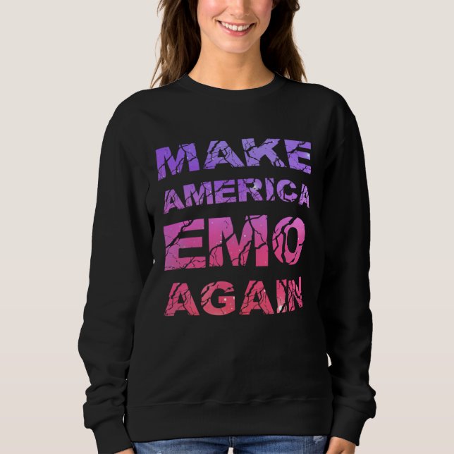 Make America Emo Again  Pastel Goth Sweatshirt (Vorderseite)