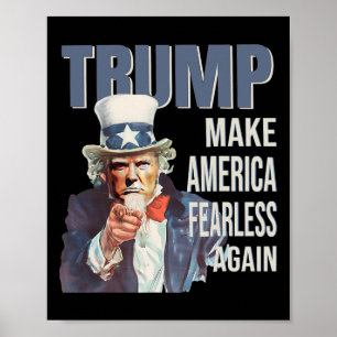 Make America Fearless Again Pro Trump Republikaner Poster