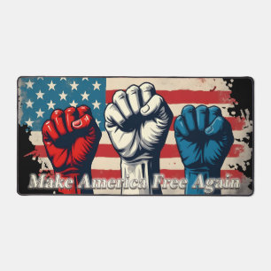 Make America Free Again Kunstwerk Schreibtischunterlage