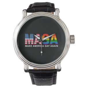 Make America Gay Again Gay Pride 2025 LGBTQ+  Armbanduhr