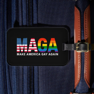 Make America Gay Again Gay Pride 2025 LGBTQ+ Gepäckanhänger