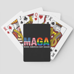 Make America Gay Again Gay Pride 2025 LGBTQ+ Spielkarten