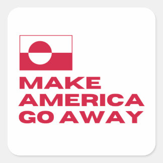 Make America Go Away Nu Det Nu Uk Quadratischer Aufkleber