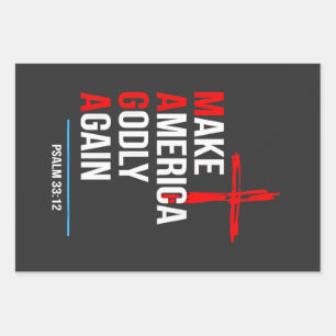 Make America Godly Again Trump Amtseinführung Maga Geschenkpapier Set