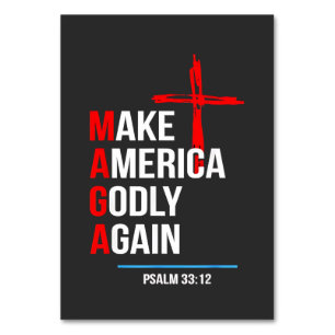 Make America Godly Again Trump Amtseinführung Maga Tischnummer