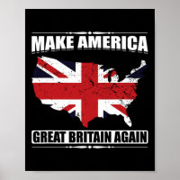 Make America Great Britain Again USA Karte Britisc