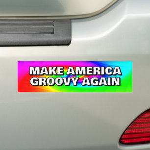 MAKE AMERICA GROOVY WIEDER, Sie können die Wörter Autoaufkleber
