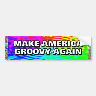 MAKE AMERICA GROOVY WIEDER, Sie können die Wörter Autoaufkleber