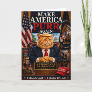 Make America Purr Again - Lustige Politische Katze Karte