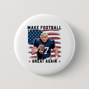 Make American Footll Great Again Trump Usa-Flagge Button