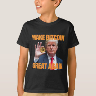 Make Bitcoin Great Again Lustig Trump Bitcoin Kryp T-Shirt