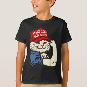 Make Cats Safe Again Rote Mütze Katzen Für Trump P T-Shirt