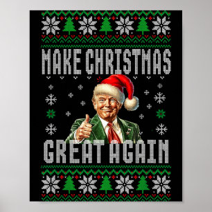 Make Christmas Great Again Lustige Trump Pyjamas U Poster