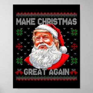Make Christmas Great Again Lustiger Weihnachtsmann Poster