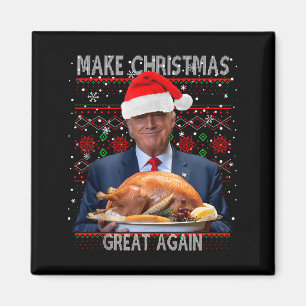 Make Christmas Great Again Trump Pyjama Hässliches Magnet