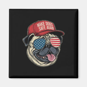 Make Dog Safe Again Rote Mütze Lustige Debatte 202 Magnet