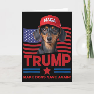 Make Dogs Save Again Lustig Trump 2024 Welpen Mega Karte