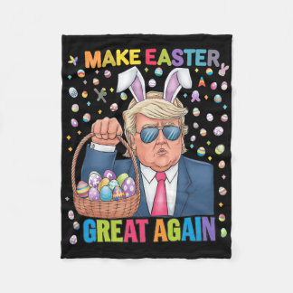 Make Easter Great Again Funny Trump Bunny Spring H Fleecedecke