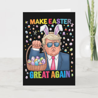 Make Easter Great Again Funny Trump Bunny Spring H Karte