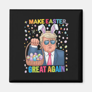 Make Easter Great Again Funny Trump Bunny Spring H Magnet