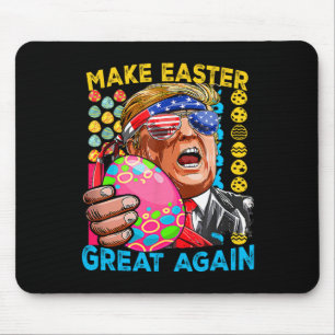 Make Easter Great Again Trump Bunny Flagge Mousepad