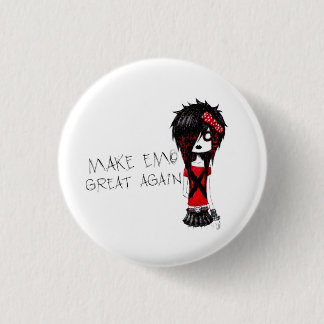 MAKE EMO GREAT AGAIN- Emo Zombie Girl- Button