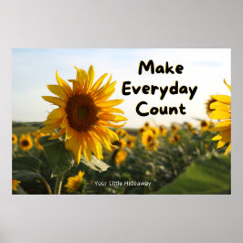 "Make Everyday Count" Positive Quotation Wall art Poster