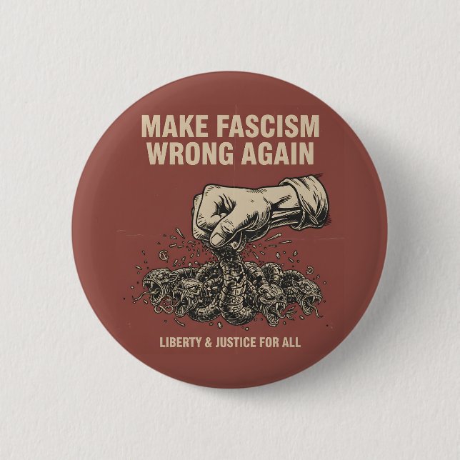 Make-Faschismus-wieder-falsch-Knopf Button (Vorderseite)