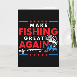 Make Fishing Great Again Lustiger Angler Fischer Karte
