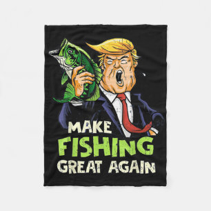 Make Fishing Great Again Trump Fischer Unterstütze Fleecedecke