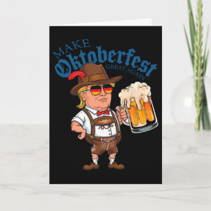 Make Great Again Lustiger Trump Trinkt Bier Festiv Karte