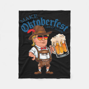 Make Great Again Lustiger Trump Trinkt Bier Tasse Fleecedecke