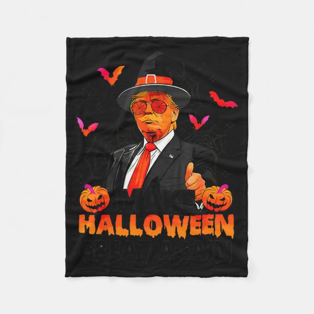 Make Halloween Great Again Funny Trump Soky Trick  Fleecedecke (Vorderseite)