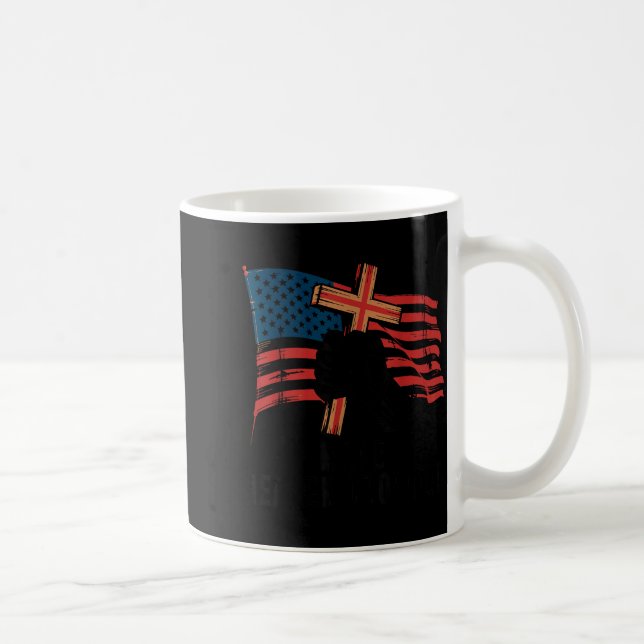 Make Heaven Crowded Christian Patriotic Cross Amer Kaffeetasse (Rechts)
