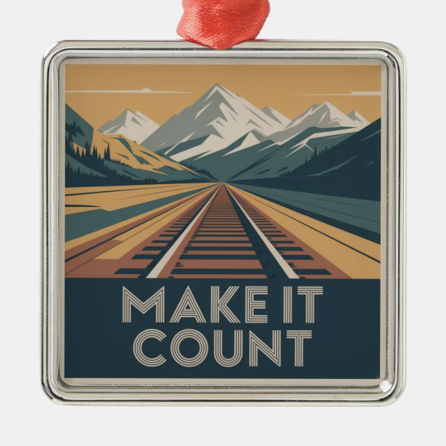 Make It Count Ornament Aus Metall (Vorne)