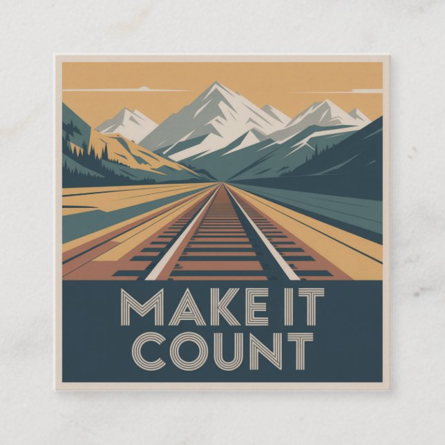 Make It Count Quadratische Visitenkarte (Vorderseite)