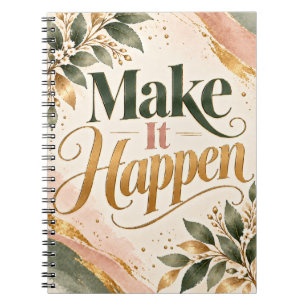 Make It Happen Botanical Gold Notizblock