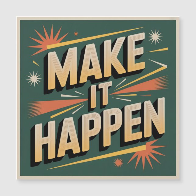 Make It Happen Magnetkarte (Vorderseite)