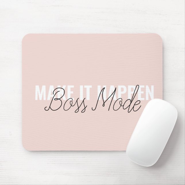 Make It Happen Personalized Mouse Pad – Feminine C Mousepad (Mit Mouse)