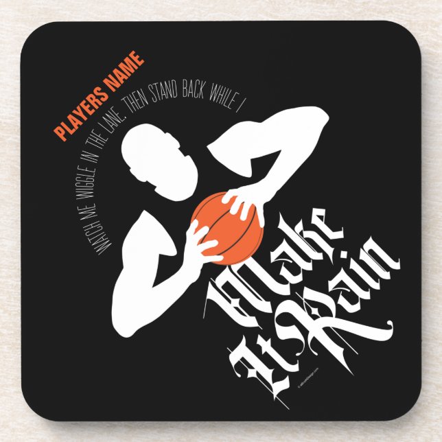 Make It Rain (Basketball) Beverage Coaster Getränkeuntersetzer (Vorderseite)