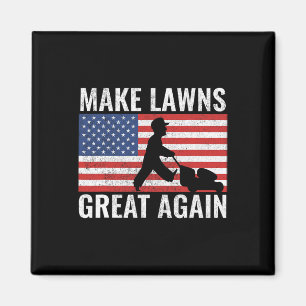 Make Lawns Great Again Lustig Usa Rasenmäher Papa  Magnet