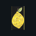 Make Lemonade Lemon Leinwanddruck<br><div class="desc">wenn das Leben Ihnen Zitronen Zitronen schwarz-gelb Zitat machen</div>