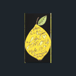 Make Lemonade Lemon Leinwanddruck<br><div class="desc">wenn das Leben Ihnen Zitronen Zitronen schwarz-gelb Zitat machen</div>