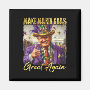Make Mardi Gras Great Again Lustig Trump 2025 Männ Magnet