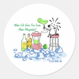 MAKE MARGARITAS von Jeff Willis Art Runder Aufkleber