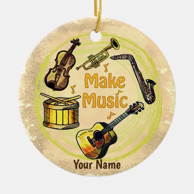 Make Music  Keramik Ornament (Vorne)