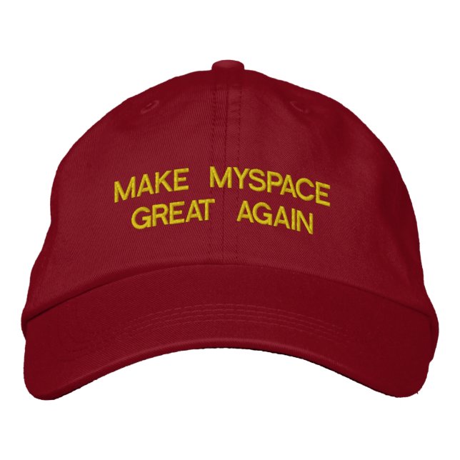 MAKE MYSPACE WIEDER EINSTELLEN EINEN anpassbaren B Bestickte Baseballkappe (Vorderseite)