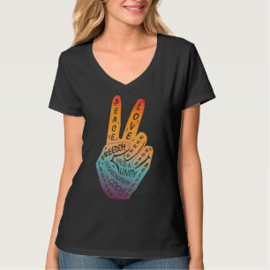 Make Peace Not War Friedenshand Sign 2 T-Shirt